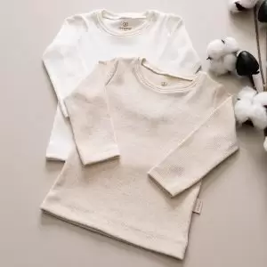 Camiseta Ribana 100% algodão confortavel unissex le coeur outono inverno varejo minimalista estiloso basico pratico leve moda bebe baby clean moderno inverno
