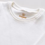 Camiseta Ribana off white 100% algodão confortavel unissex le coeur outono inverno varejo minimalista estiloso basico pratico leve moda bebe baby clean moderno inverno