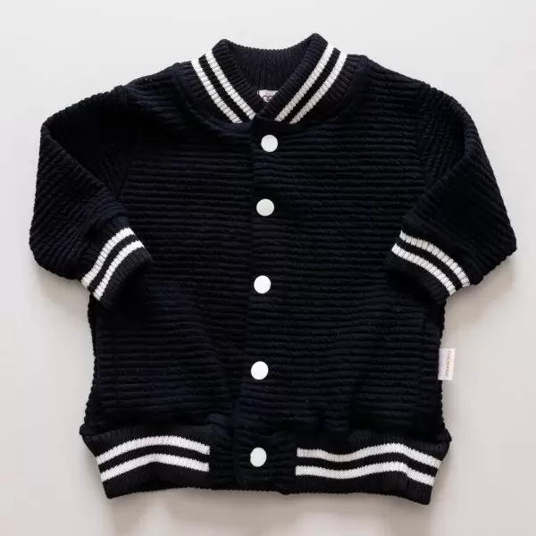 Jaqueta bomber malha 100% algodão confortavel unissex le coeur outono inverno varejo minimalista estiloso basico pratico facil abotoar leve moda bebe baby clean moderno