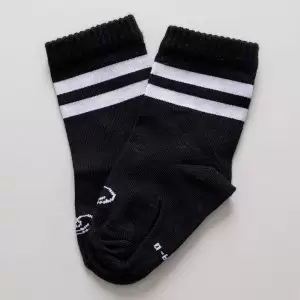meia cano alto quentinha com 1 par preto listra confortavel neutro unissex le coeur outono inverno varejo minimalista estiloso basico pratico facil moda bebe