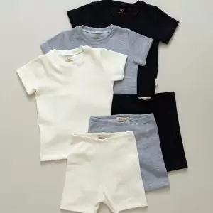 Kit 3 Conjuntos - T-Shirt e short Unissex Ribana
