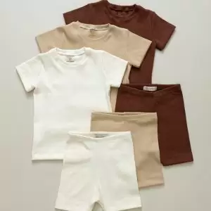 Kit 3 Conjuntos - T-Shirt e short Unissex Ribana