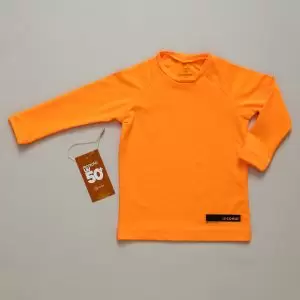 Camiseta Manga Longa com Proteção UV50 - Laranja - 2 -18 a 24m
