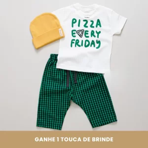look Infantil Completo com Camiseta, Calça e Touca