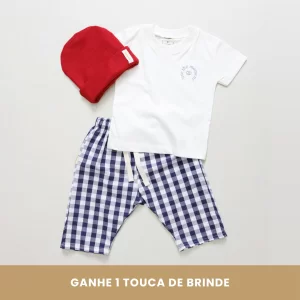 look Infantil Completo com Camiseta, Calça e Touca