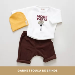 look Infantil Completo com Blusão Over, Calça e Touca