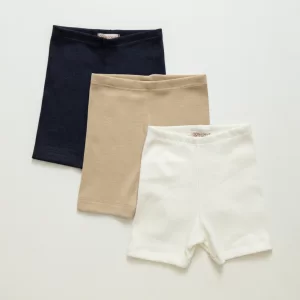 Kit com 3 Shorts Bebê Em Ribana Unissex