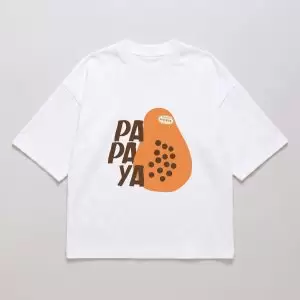 Camiseta Infantil Manga Curta Overboxy Papaya
