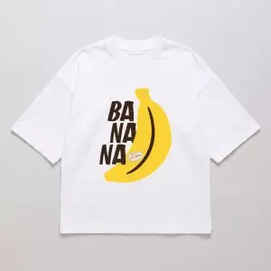 Camiseta Infantil Manga Curta Overboxy Banana
