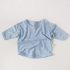 blusa basica over azul confortavel neutro unissex outono inverno minimalista estiloso pratico moda bebe baby frete gratis