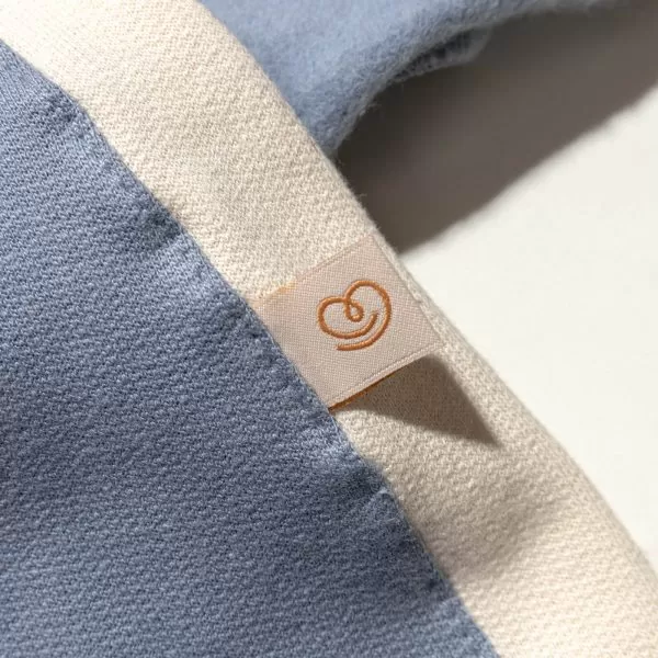 Conjunto Bebê Casaco com Capuz e Calça em Moletom Unissex Azul Denim - Image 7