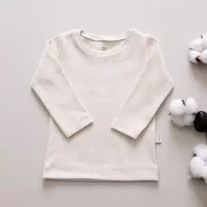 Camiseta Ribana flocos 100% algodão confortavel unissex le coeur outono inverno varejo minimalista estiloso basico pratico leve moda bebe baby clean moderno inverno