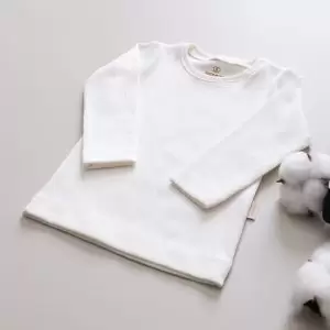 Camiseta Ribana off white 100% algodão confortavel unissex le coeur outono inverno varejo minimalista estiloso basico pratico leve moda bebe baby clean moderno inverno