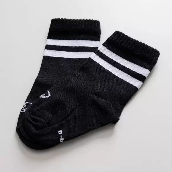 meia cano alto quentinha com 1 par preto listra confortavel neutro unissex le coeur outono inverno varejo minimalista estiloso basico pratico facil moda bebe