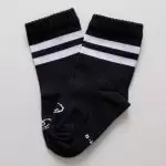 meia cano alto quentinha com 1 par preto listra confortavel neutro unissex le coeur outono inverno varejo minimalista estiloso basico pratico facil moda bebe
