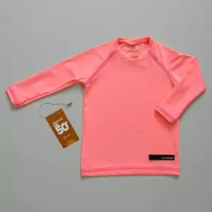 Camiseta Manga Longa com Proteção UV50 - Rosa Neon