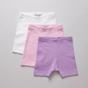 Kit com 3 Shorts Bebê Em Ribana Unissex