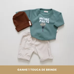 look Infantil Completo com Blusão Over, Calça e Touca